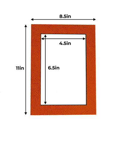 Pack of 25 Basketball Texture Precut Acid-Free Matboard Set with Clear Bags & Backings