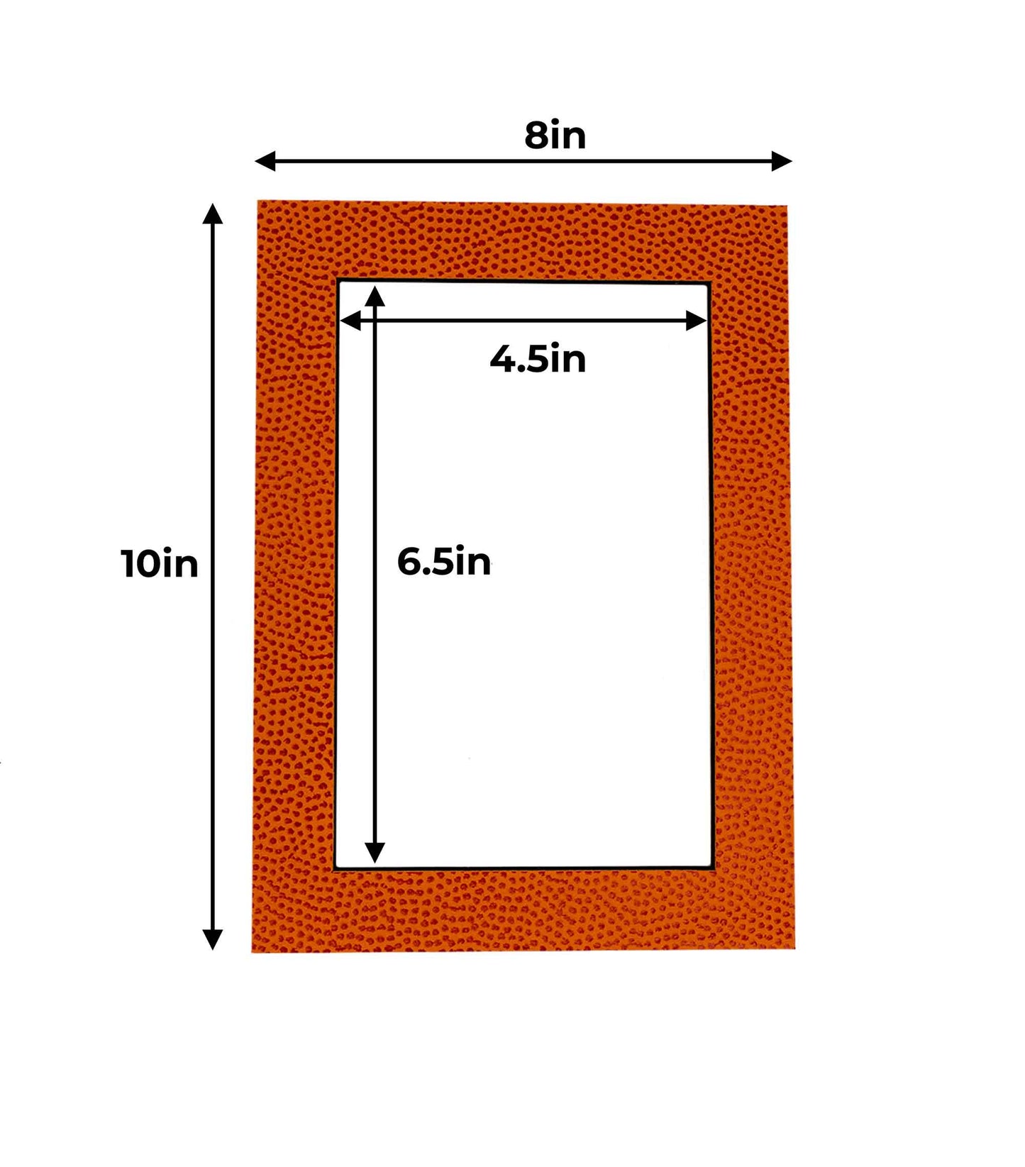 Pack of 25 Basketball Texture Precut Acid-Free Matboard Set with Clear Bags & Backings