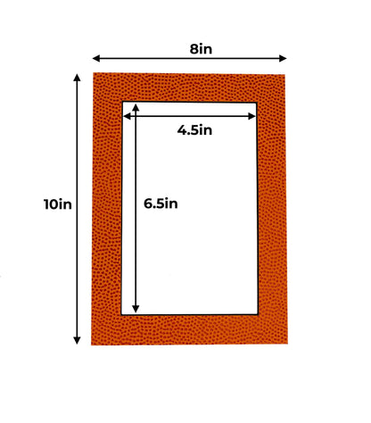 Pack of 10 Basketball Texture Precut Acid-Free Matboard Set with Clear Bags & Backings