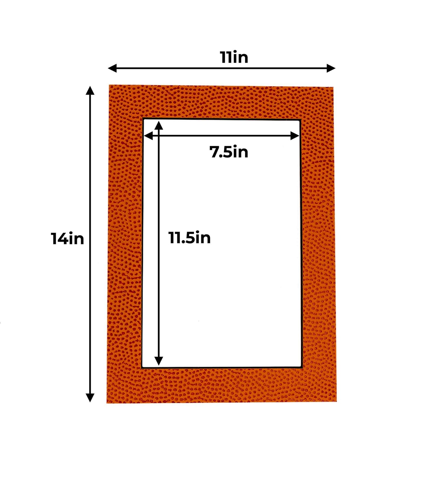 Pack of 10 Basketball Texture Precut Acid-Free Matboard Set with Clear Bags & Backings