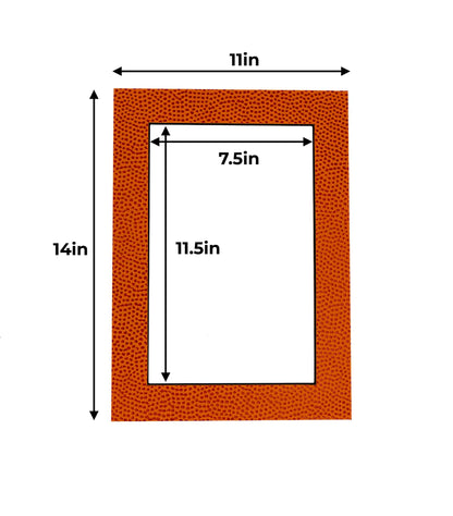 Pack of 10 Basketball Texture Precut Acid-Free Matboard Set with Clear Bags & Backings