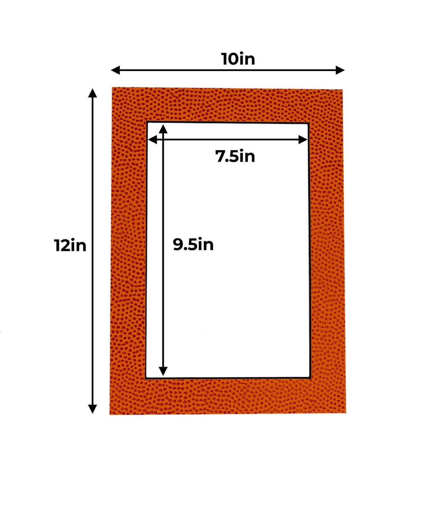 Pack of 10 Basketball Texture Precut Acid-Free Matboard Set with Clear Bags & Backings