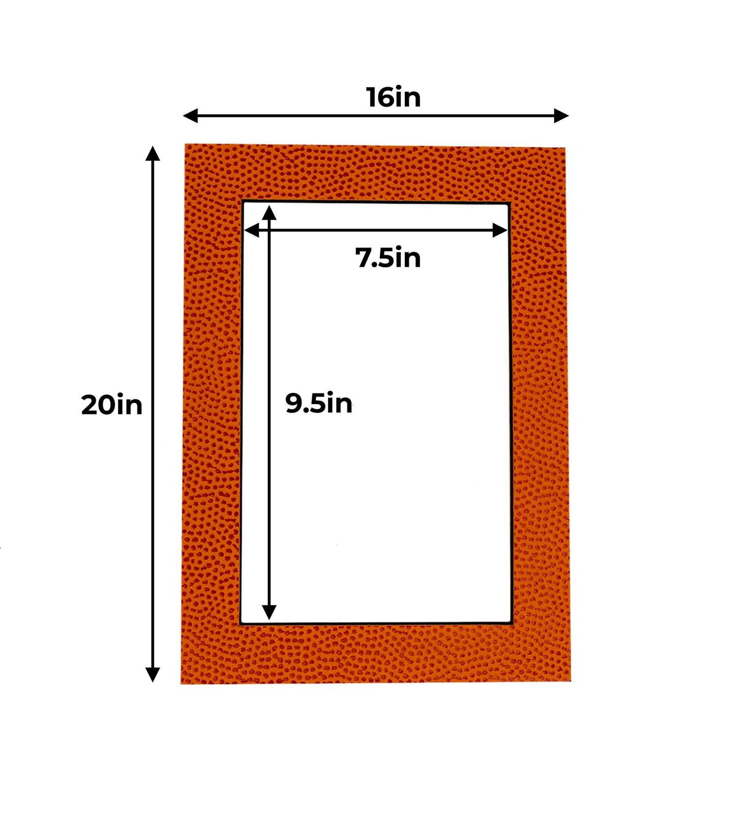 Basketball Texture Precut Acid-Free Matboard Set with Clear Bag & Backing