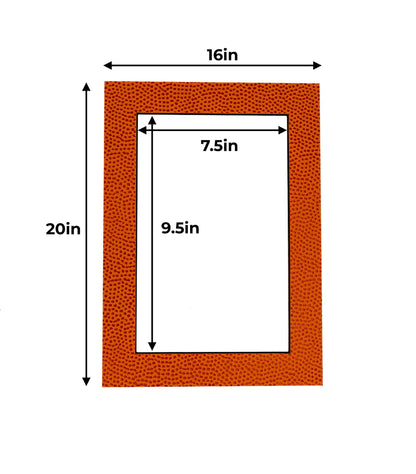 Basketball Texture Precut Acid-Free Matboard Set with Clear Bag & Backing