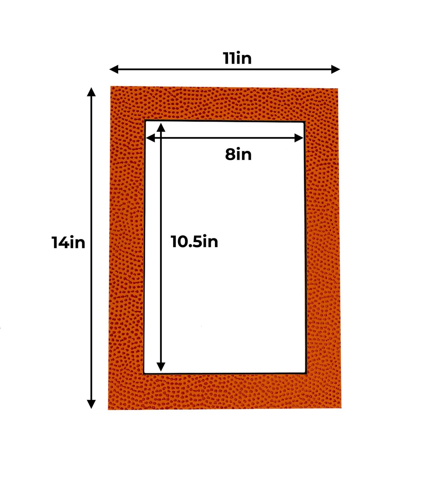Pack of 10 Basketball Texture Precut Acid-Free Matboard Set with Clear Bags & Backings