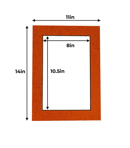 Pack of 10 Basketball Texture Precut Acid-Free Matboard Set with Clear Bags & Backings