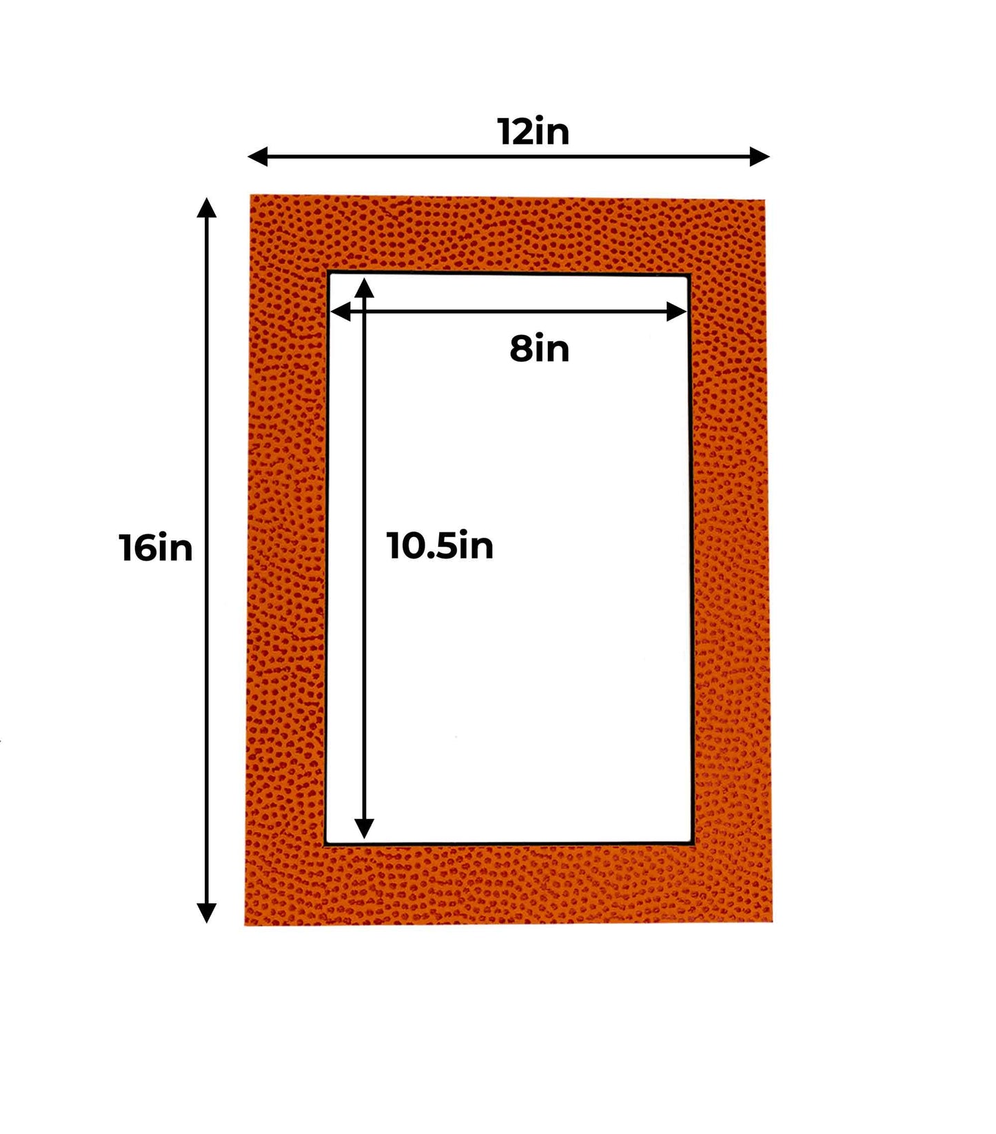 Pack of 10 Basketball Texture Precut Acid-Free Matboard Set with Clear Bags & Backings