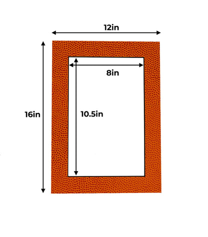 Pack of 10 Basketball Texture Precut Acid-Free Matboard Set with Clear Bags & Backings