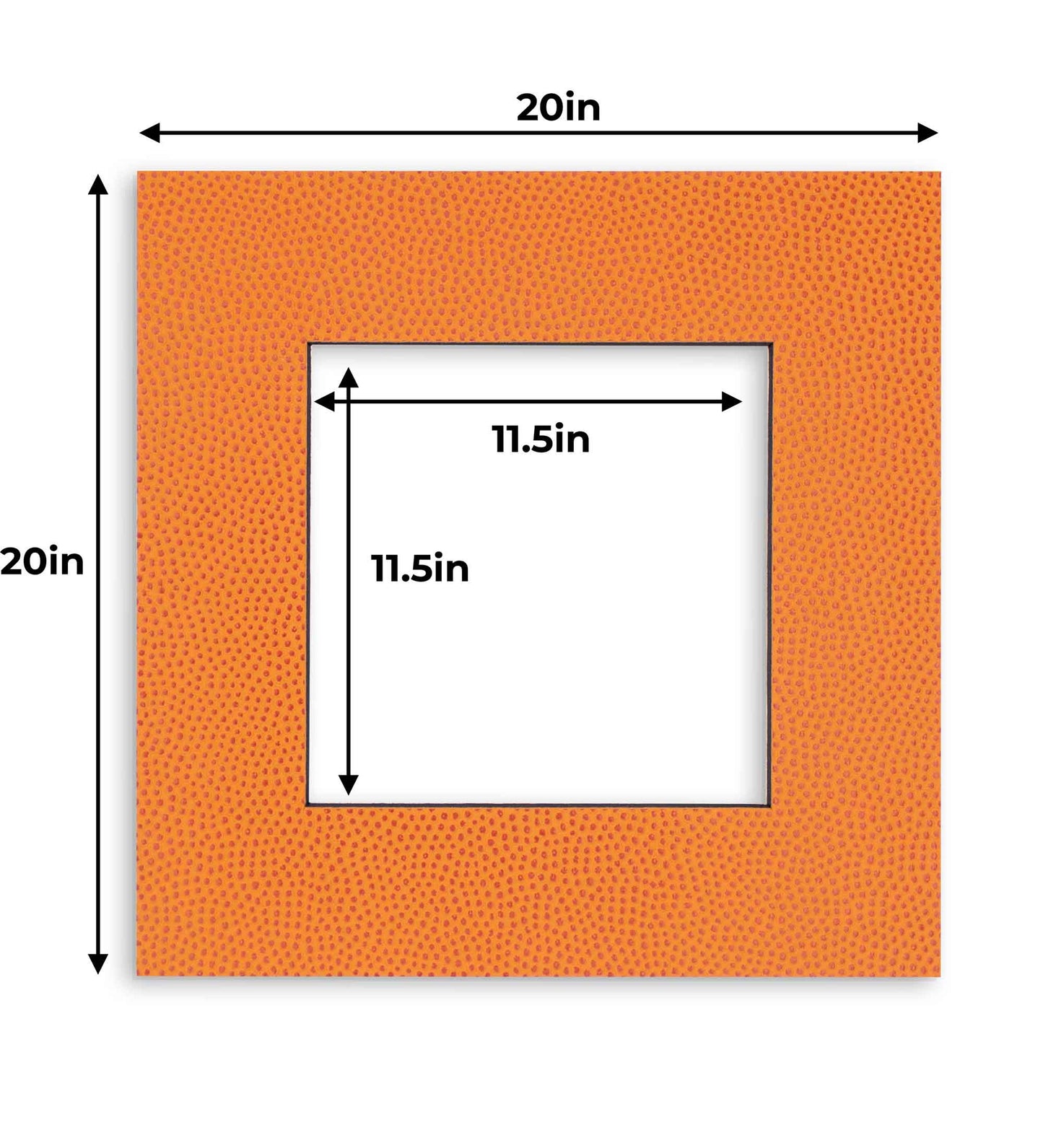 Pack of 25 Basketball Texture Precut Acid-Free Matboard Set with Clear Bags & Backings