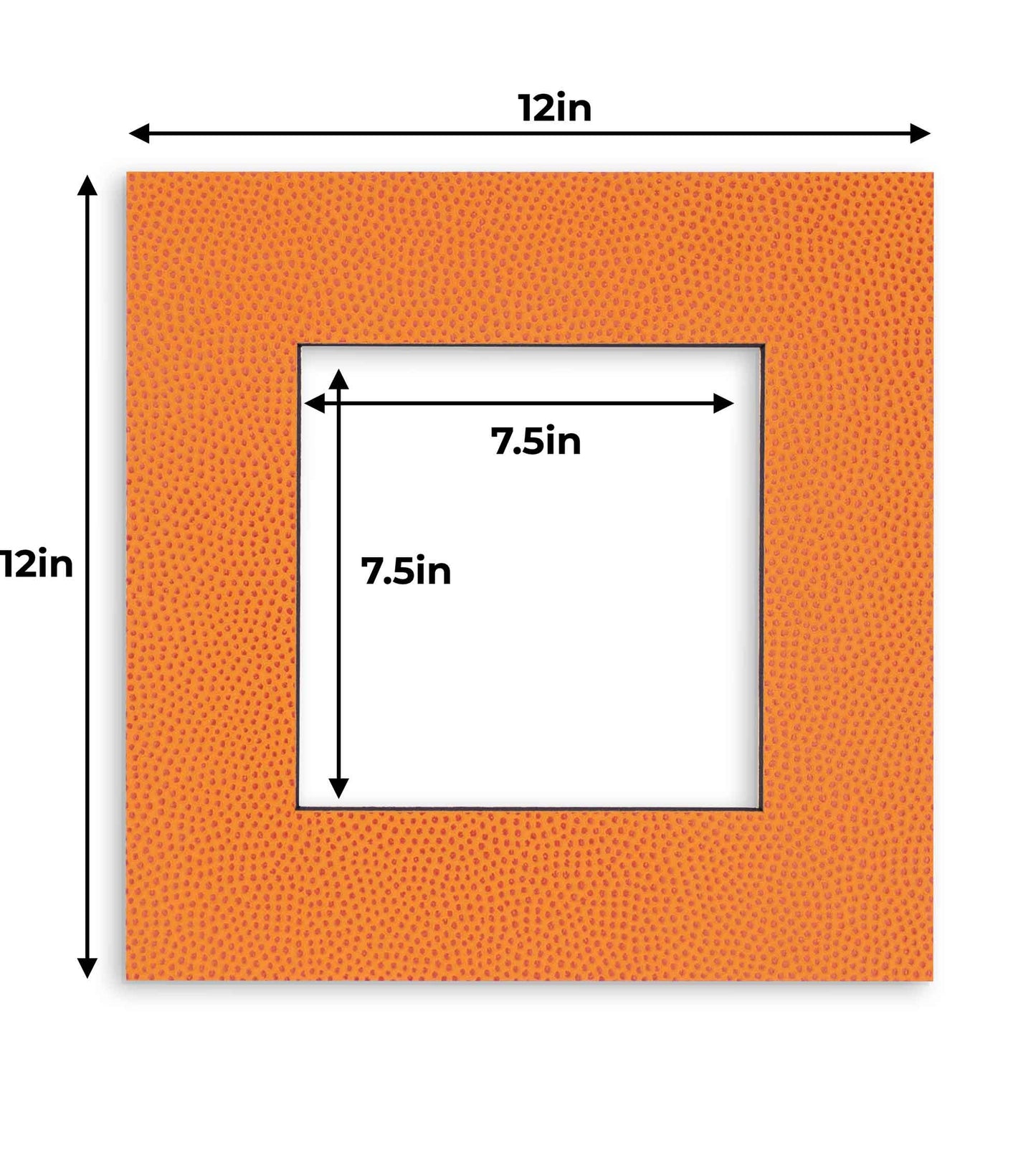 Pack of 25 Basketball Texture Precut Acid-Free Matboard Set with Clear Bags & Backings