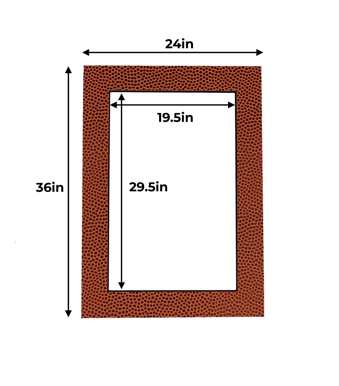 Pack of 10 Football Texture Precut Acid-Free Matboard Set with Clear Bags & Backings