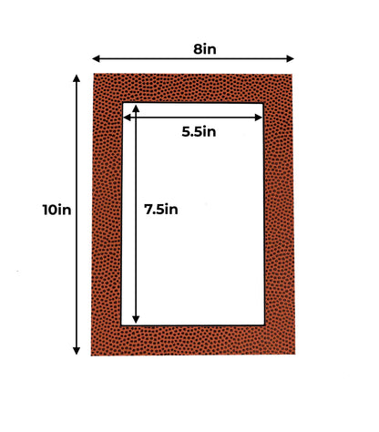 Pack of 10 Football Texture Precut Acid-Free Matboard Set with Clear Bags & Backings