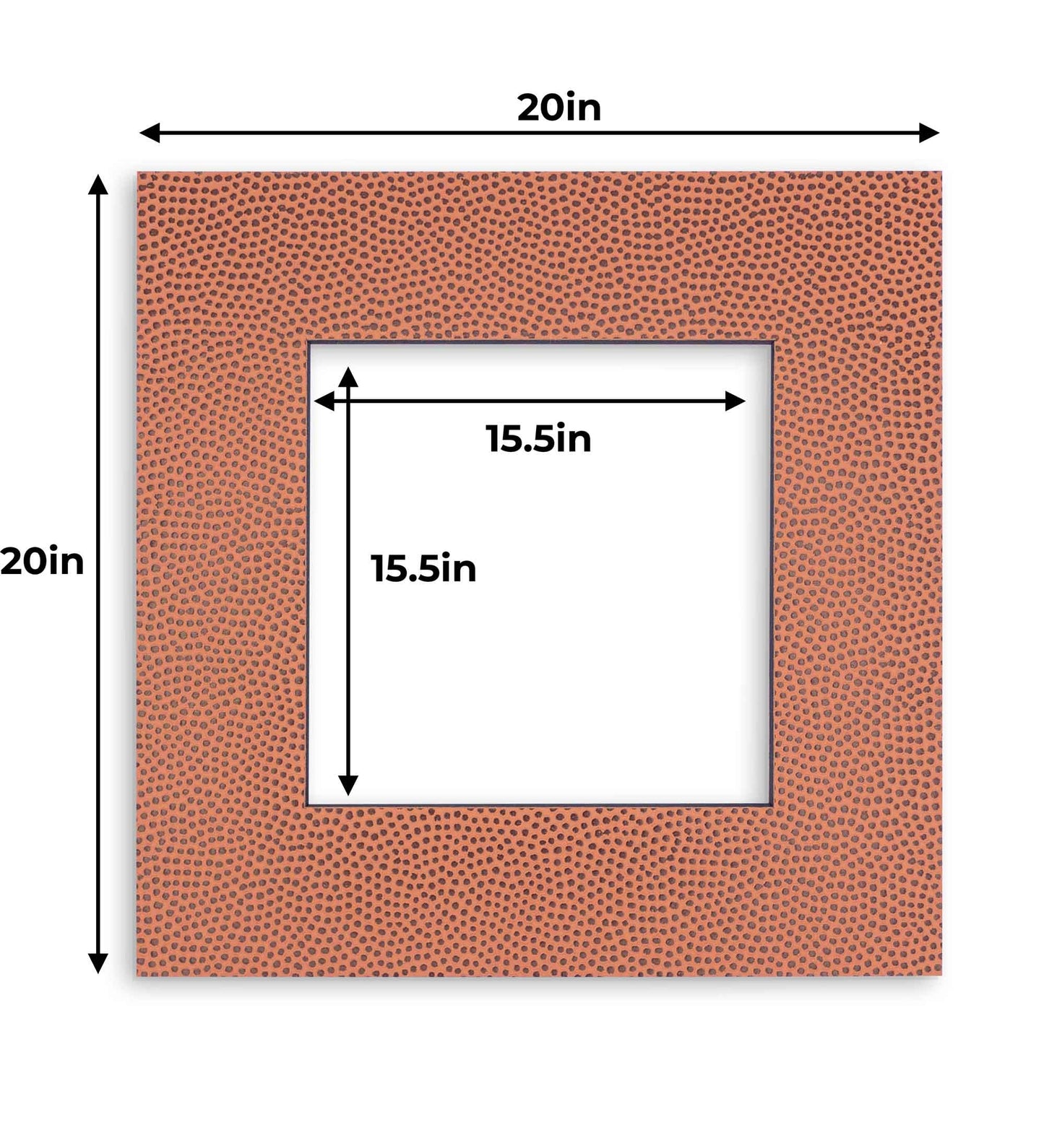 Pack of 25 Football Texture Precut Acid-Free Matboard Set with Clear Bags & Backings