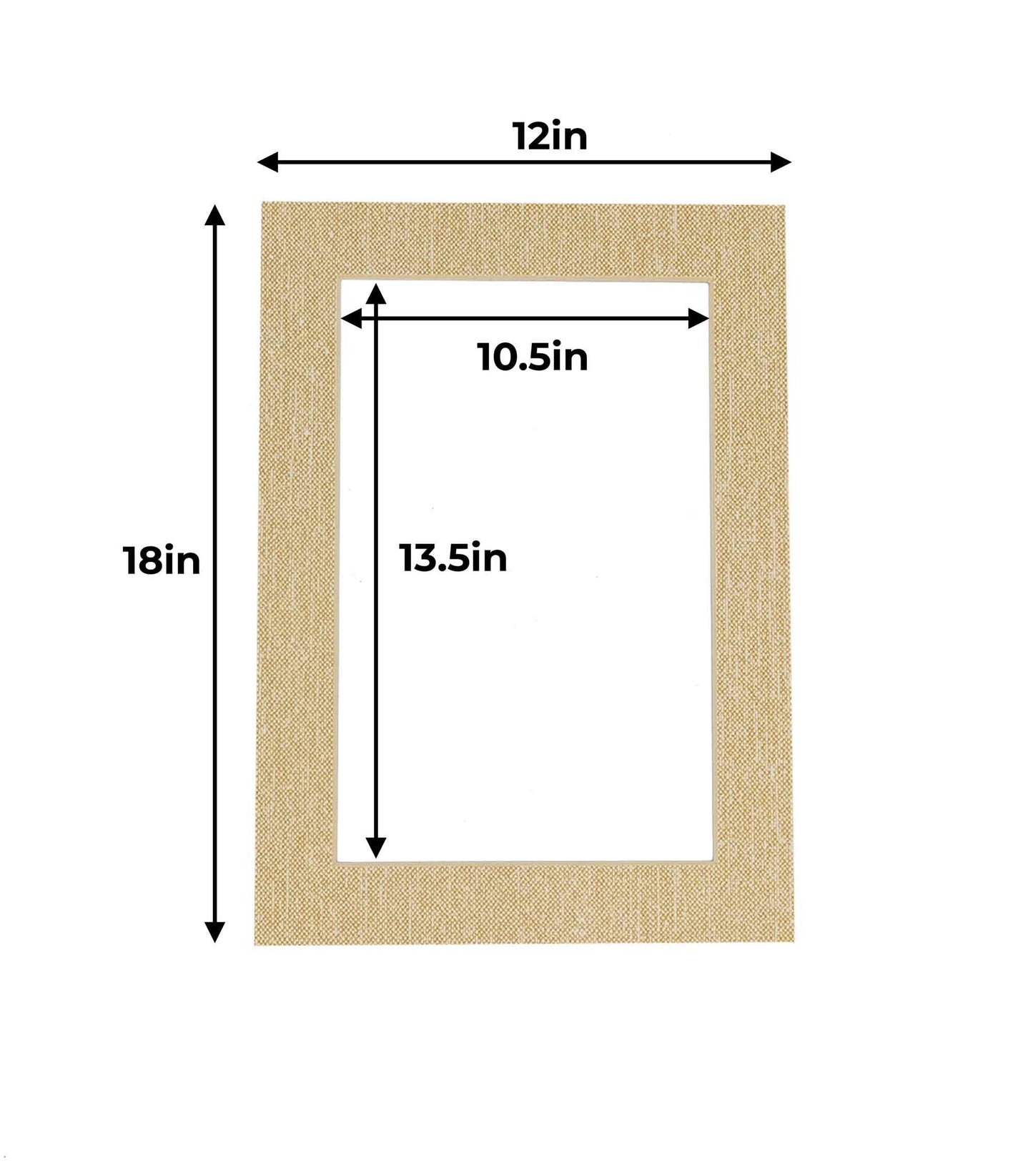 Pack of 10 Fresh Linen Canvas Precut Acid-Free Matboards