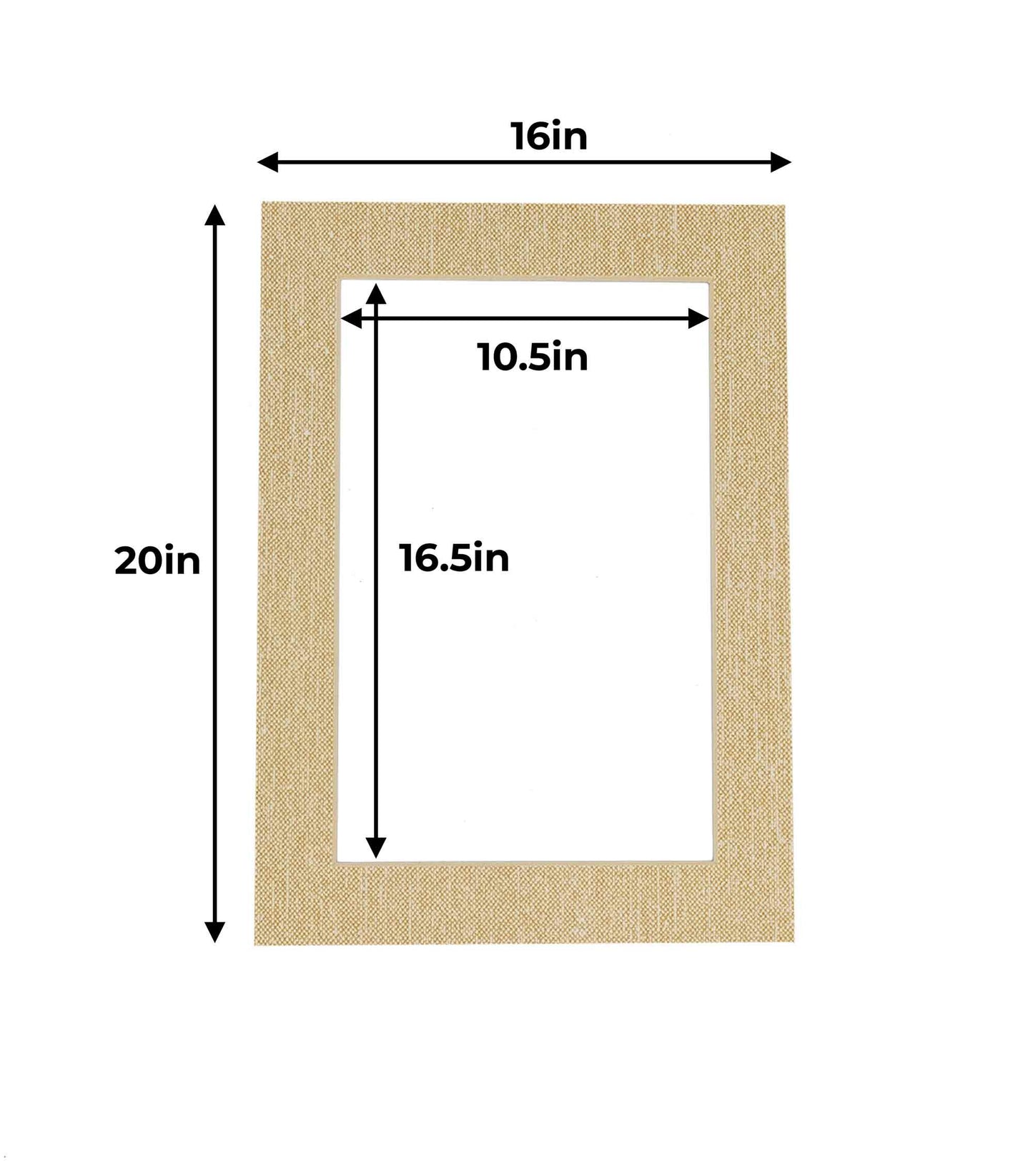 Pack of 10 Fresh Linen Canvas Precut Acid-Free Matboards