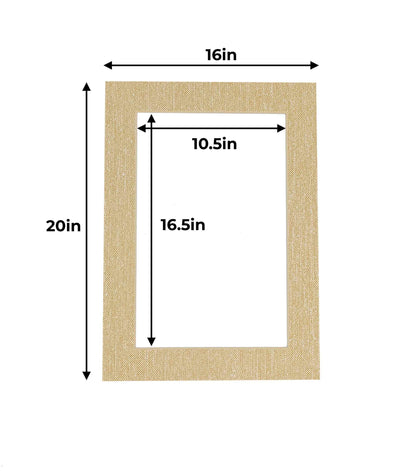Pack of 10 Fresh Linen Canvas Precut Acid-Free Matboards