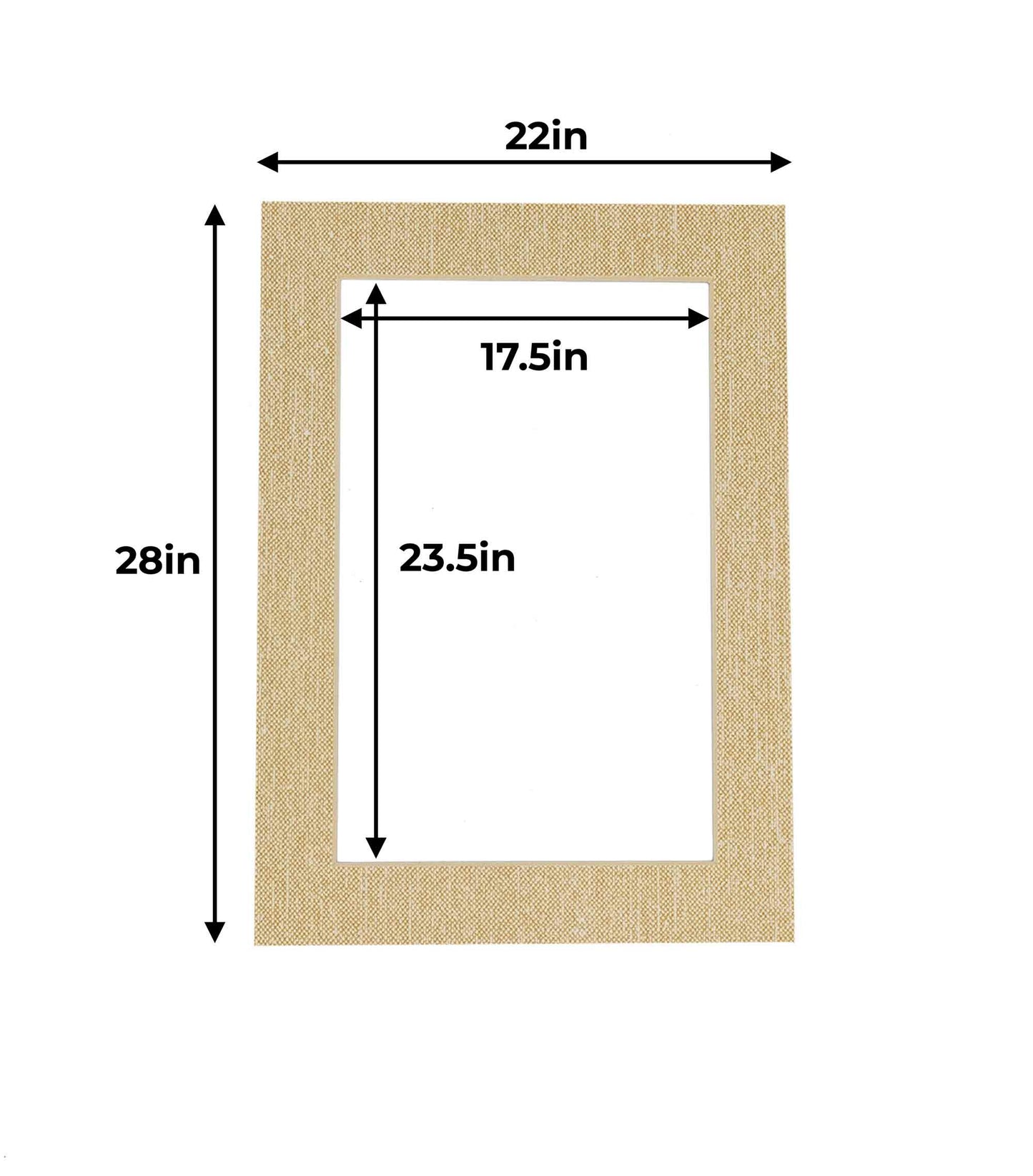 Pack of 10 Fresh Linen Canvas Precut Acid-Free Matboards