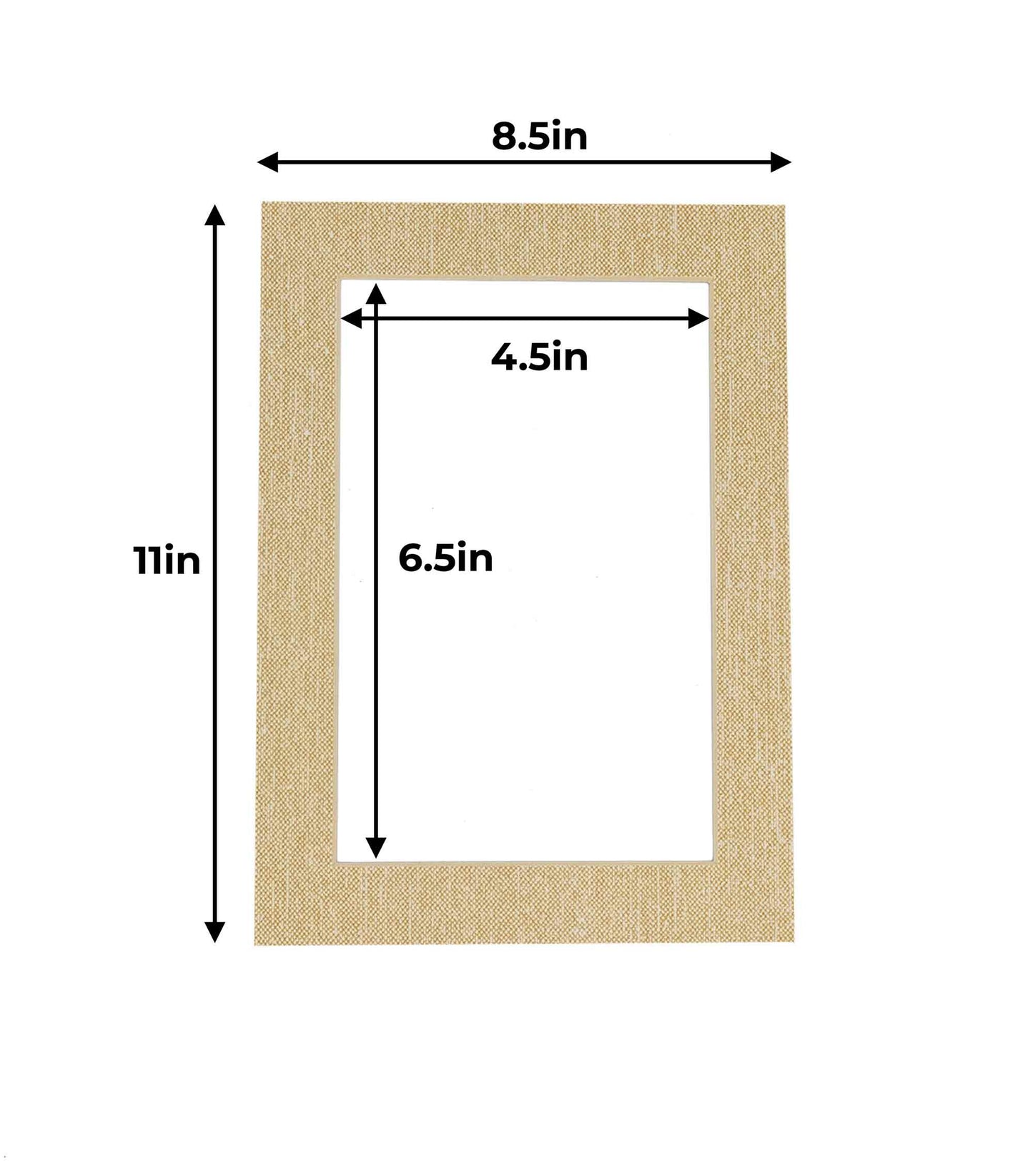 Pack of 10 Fresh Linen Canvas Precut Acid-Free Matboards