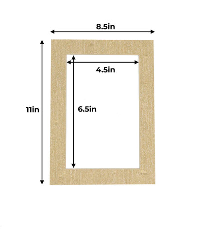Pack of 10 Fresh Linen Canvas Precut Acid-Free Matboards