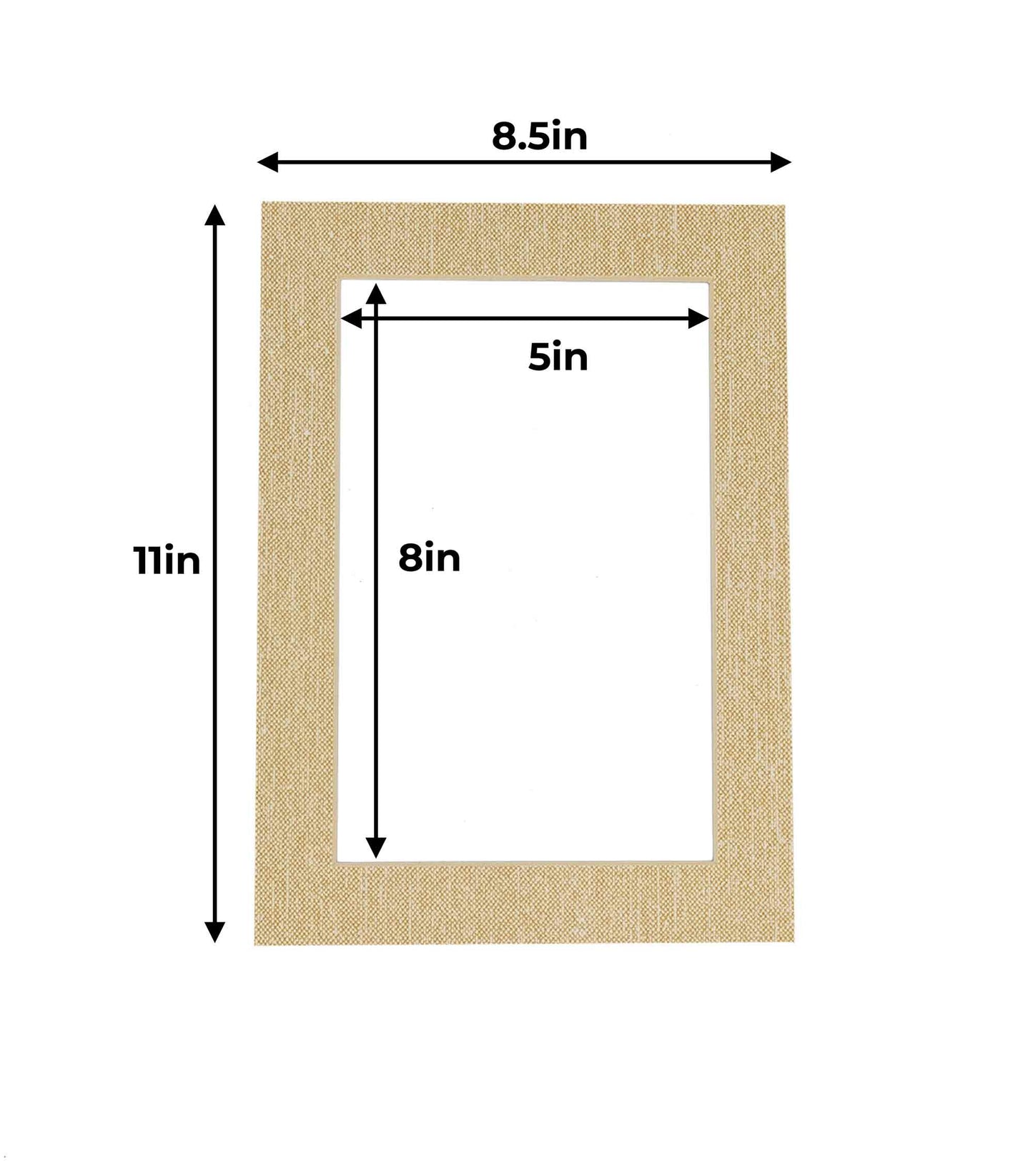 Pack of 10 Fresh Linen Canvas Precut Acid-Free Matboards