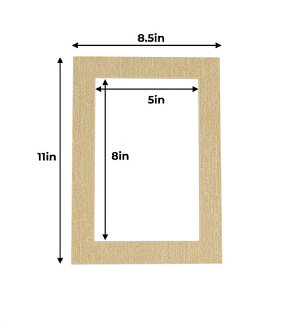 Pack of 10 Fresh Linen Canvas Precut Acid-Free Matboards