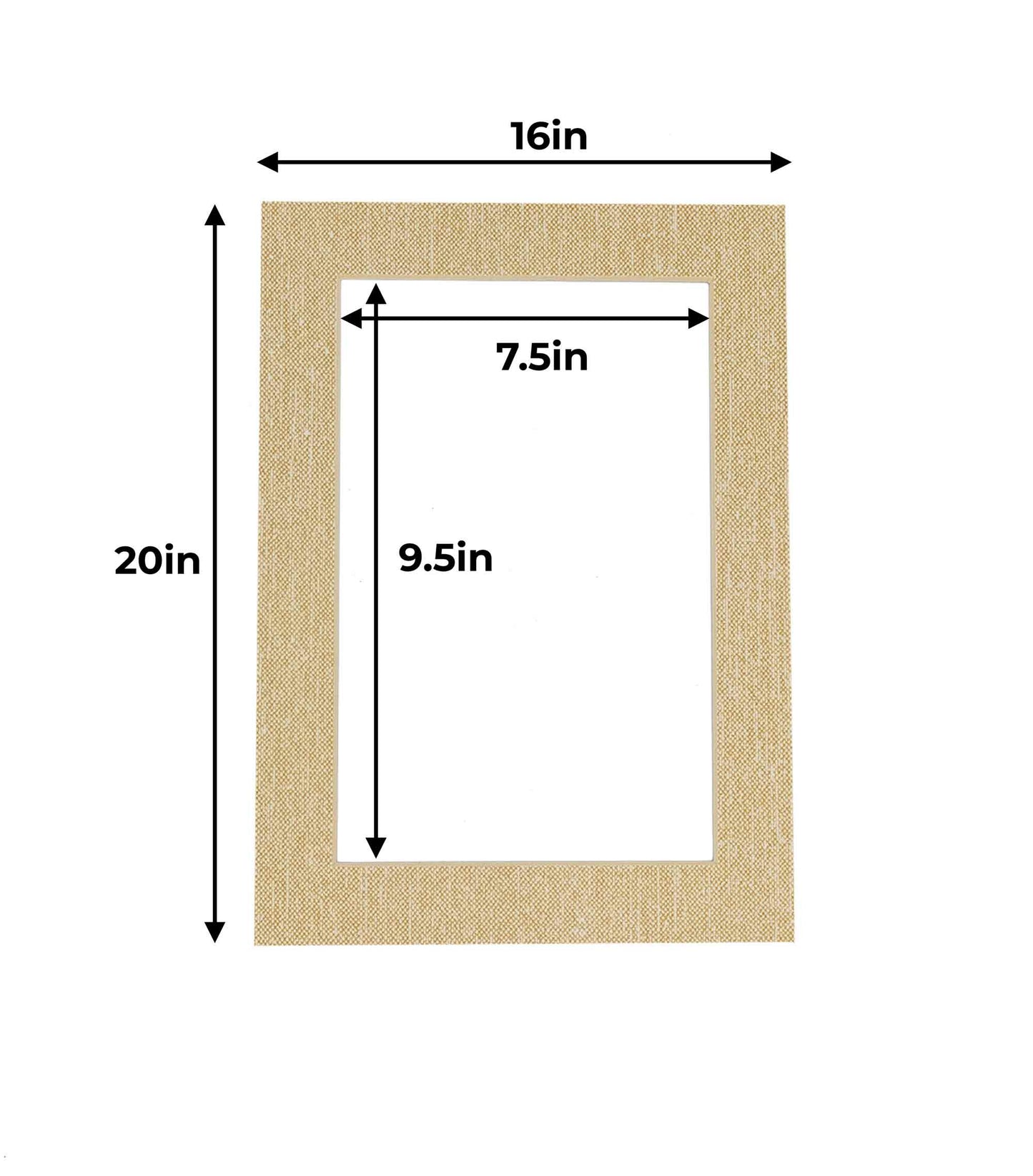 Pack of 10 Fresh Linen Canvas Precut Acid-Free Matboards