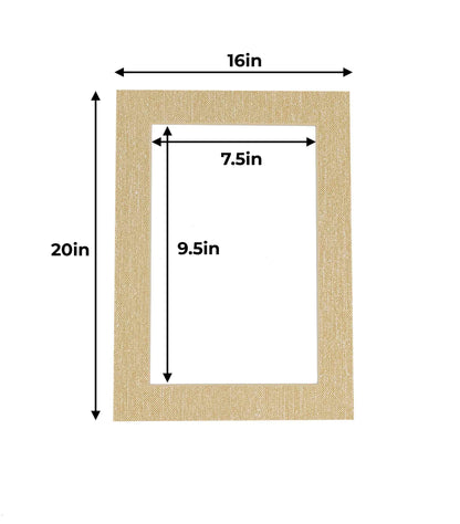 Pack of 10 Fresh Linen Canvas Precut Acid-Free Matboards