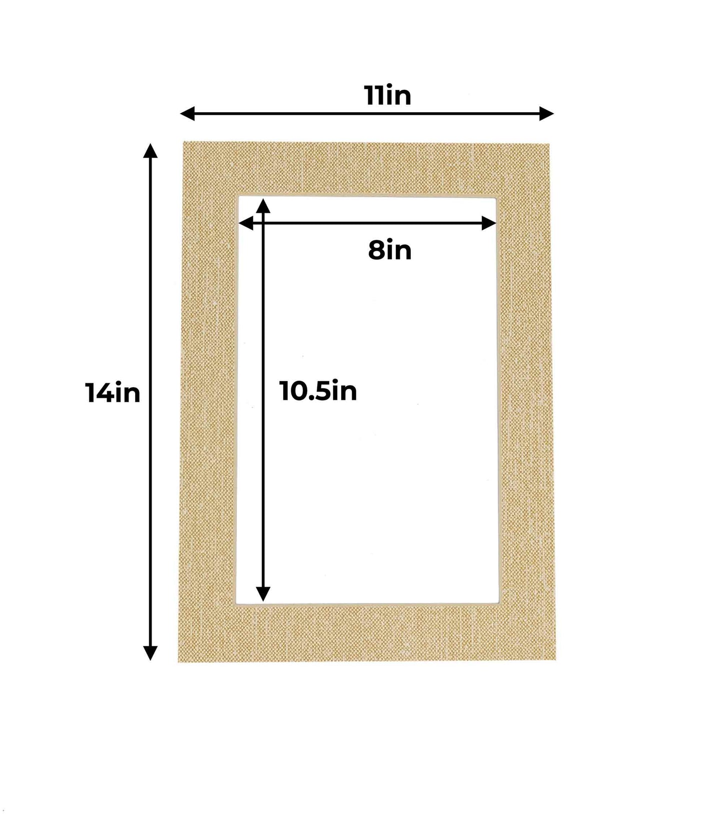 Pack of 10 Fresh Linen Canvas Precut Acid-Free Matboards