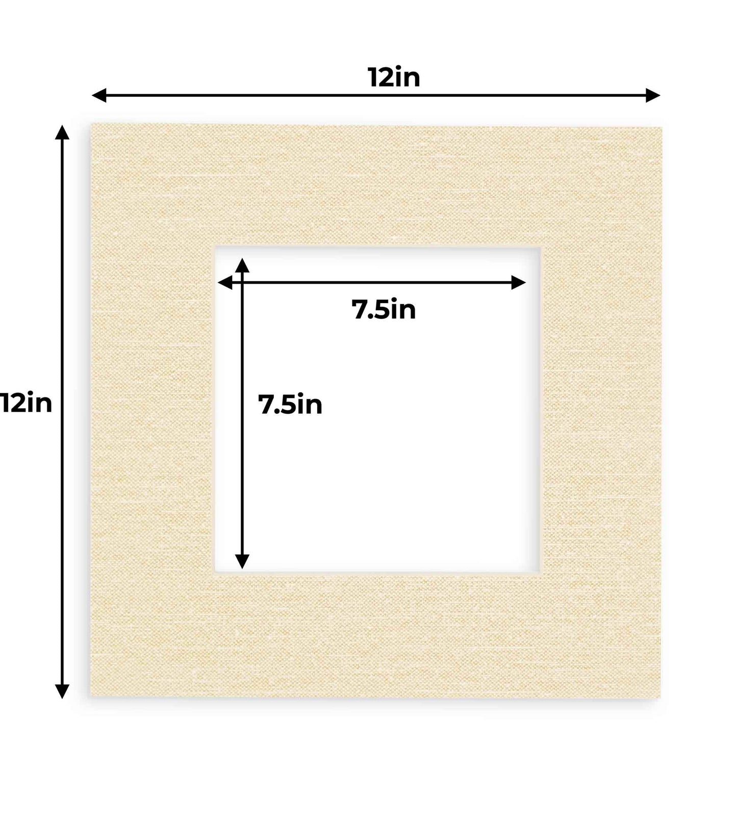 Fresh Linen Canvas Precut Acid-Free Matboard Set with Clear Bag & Backing