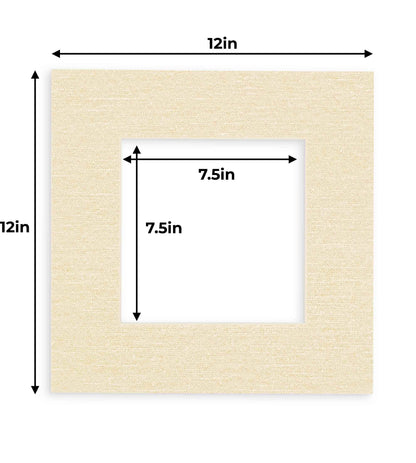 Fresh Linen Canvas Precut Acid-Free Matboard Set with Clear Bag & Backing