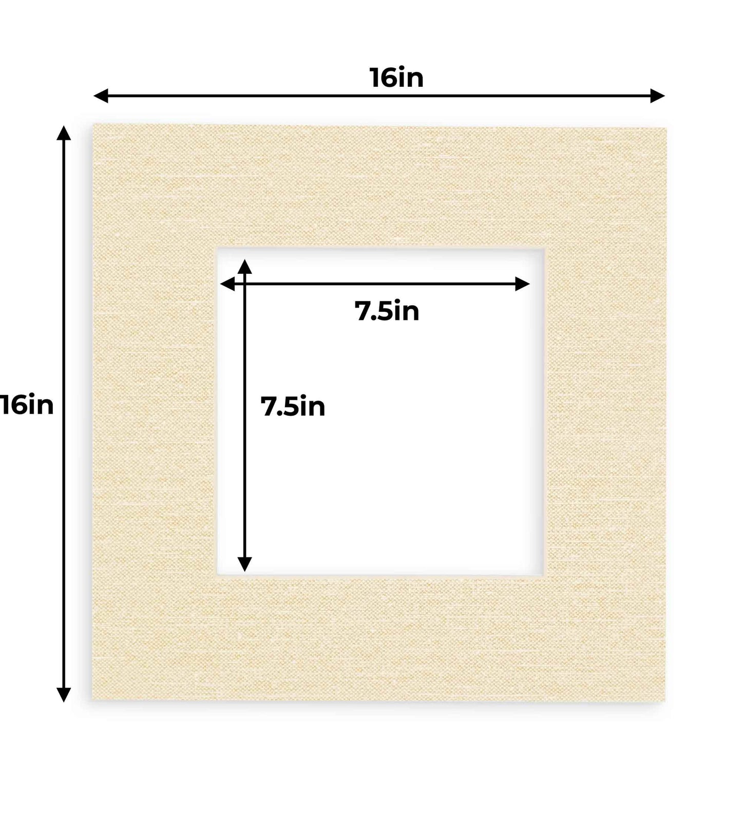 Pack of 10 Fresh Linen Canvas Precut Acid-Free Matboards