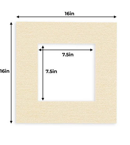 Pack of 10 Fresh Linen Canvas Precut Acid-Free Matboards