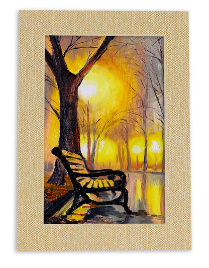 Pack of 10 Fresh Linen Canvas Precut Acid-Free Matboard Set with Clear Bags & Backings