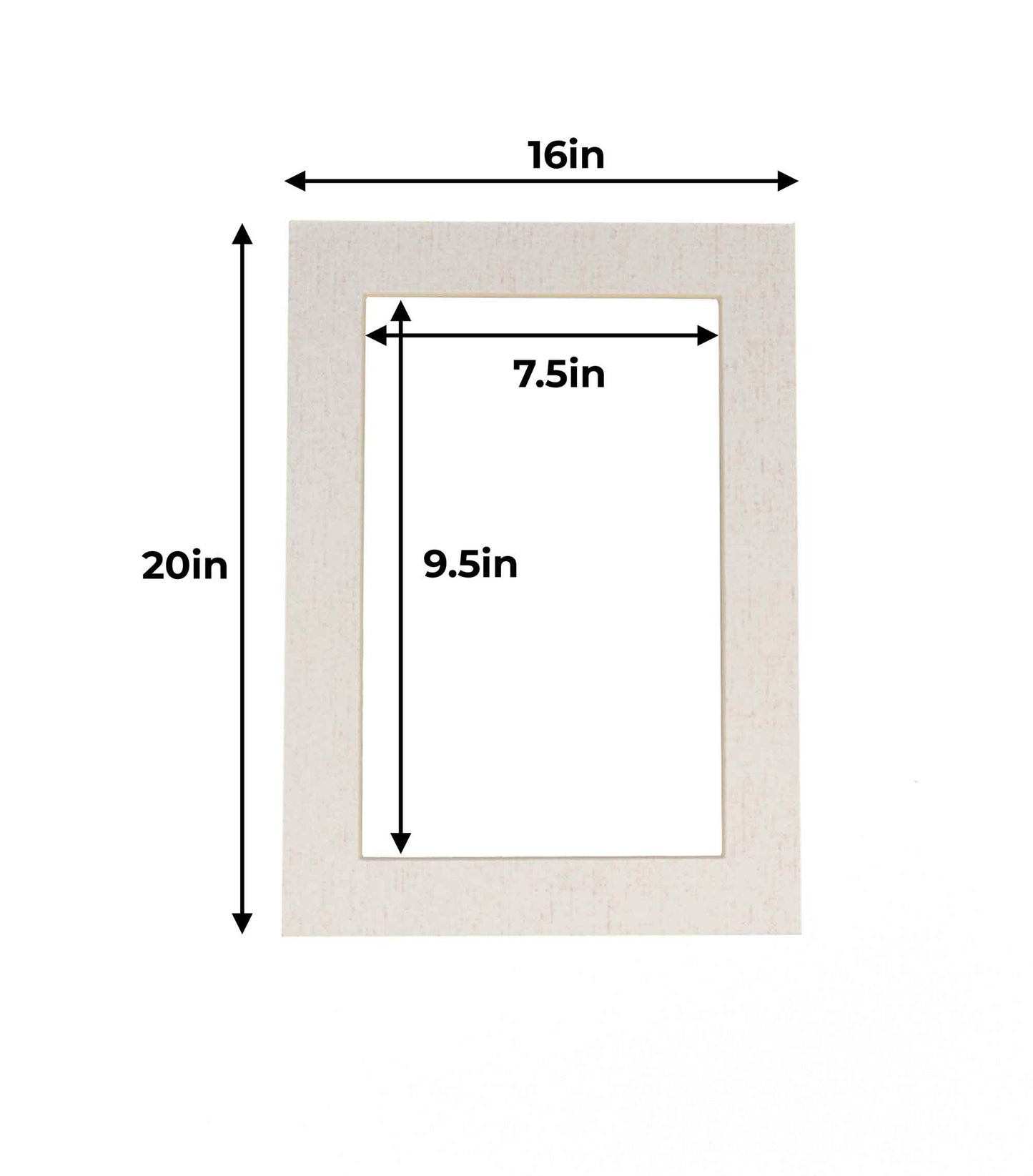 Pack of 10 White Linen Canvas Precut Acid-Free Matboards