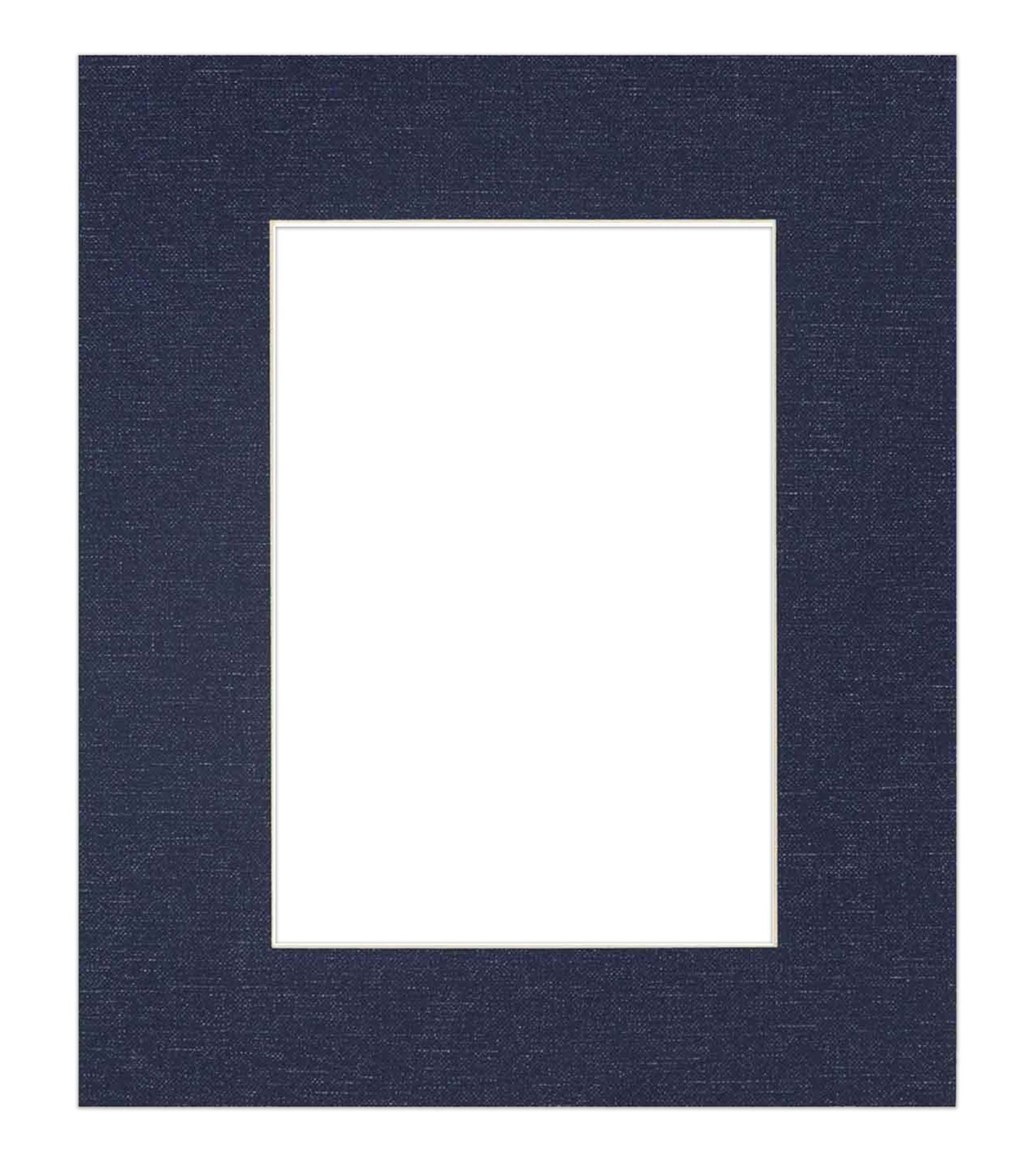 Navy Canvas Texture Precut Acid-Free Matboard Set with Clear Bag & Backing