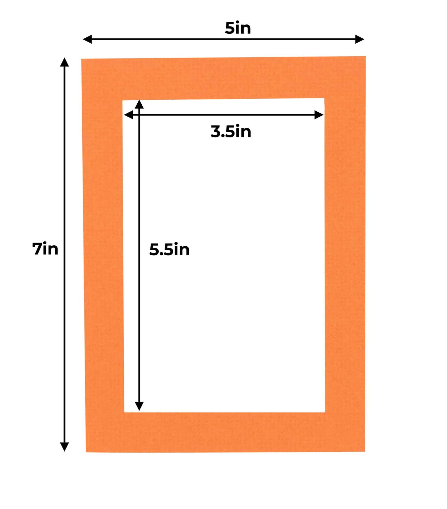 Pack of 25 Burnt Orange Precut Acid-Free Matboard Set with Clear Bags & Backings