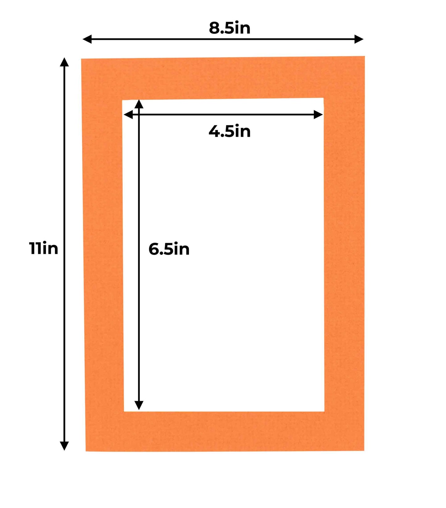 Pack of 10 Burnt Orange Precut Acid-Free Matboards