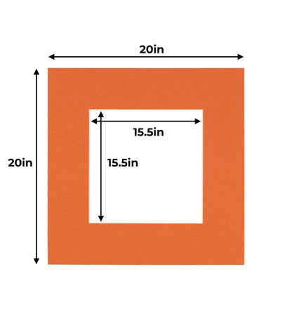 Pack of 10 Burnt Orange Precut Acid-Free Matboards