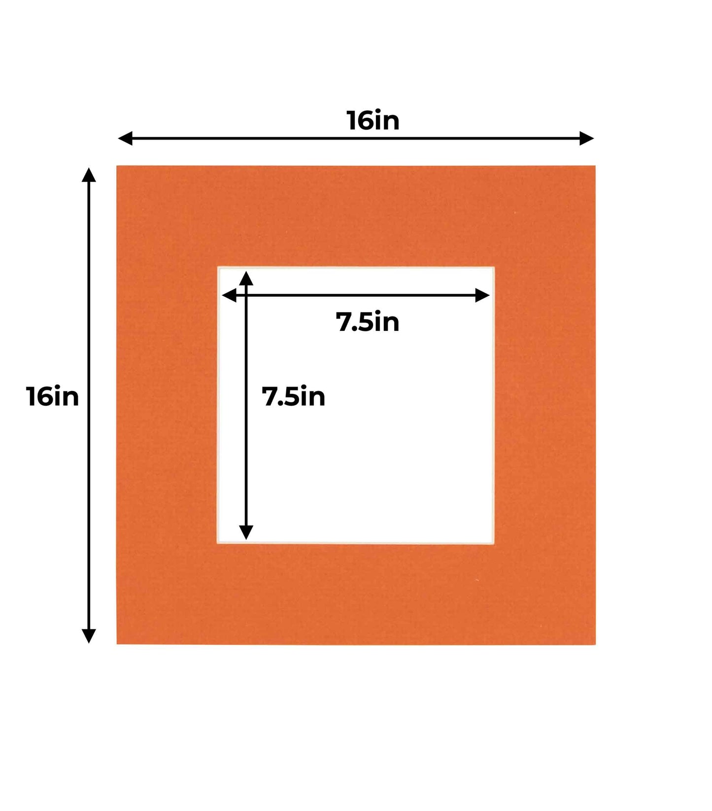 Pack of 25 Burnt Orange Precut Acid-Free Matboard Set with Clear Bags & Backings