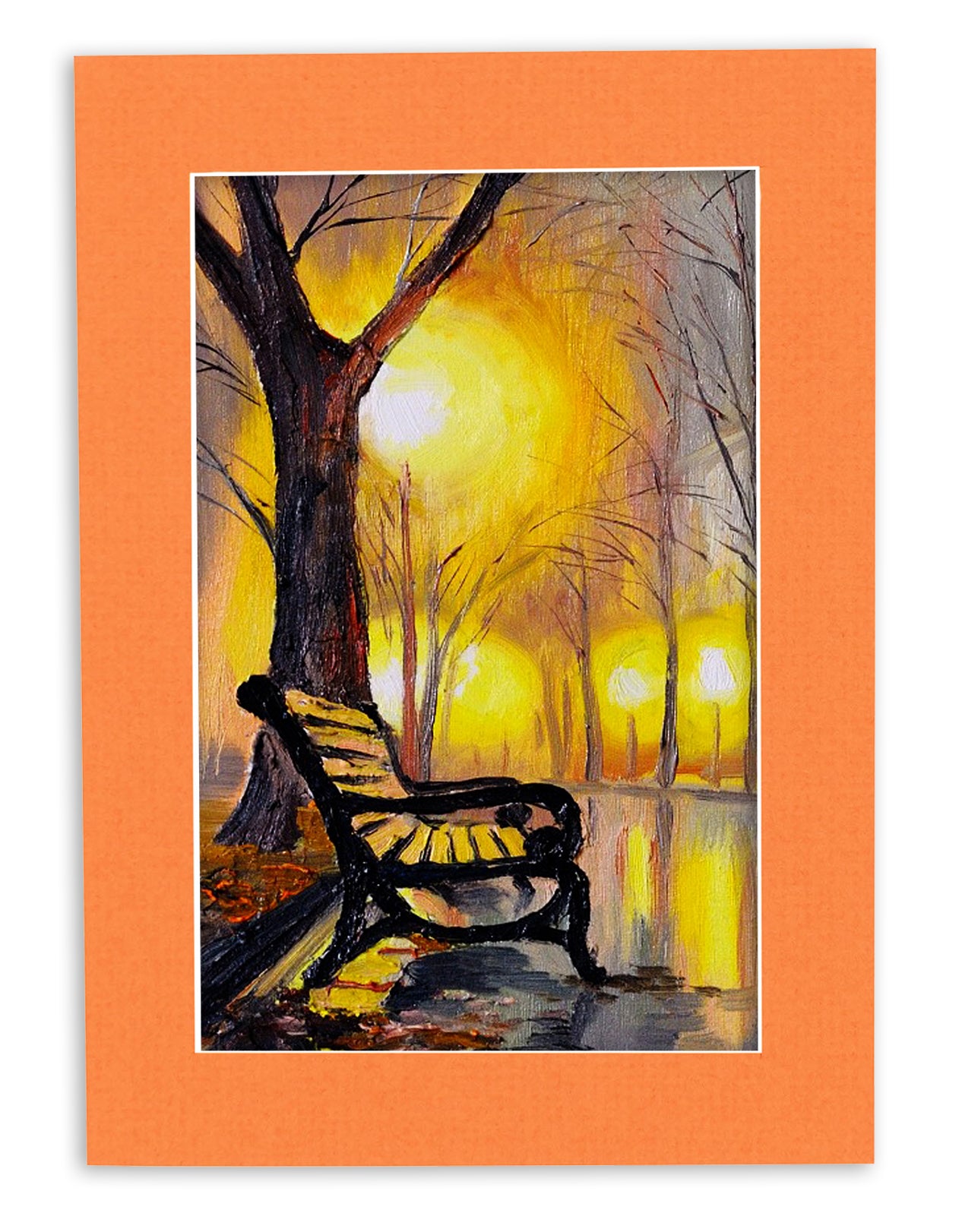Pack of 25 Burnt Orange Precut Acid-Free Matboard Set with Clear Bags & Backings