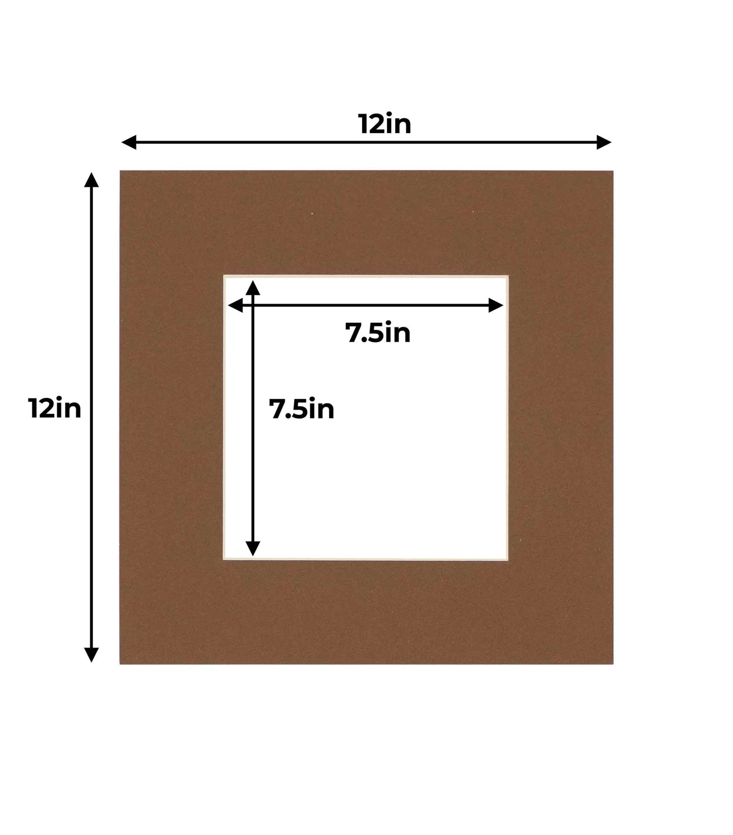 Pack of 25 Aged Oak Brown Precut Acid-Free Matboards