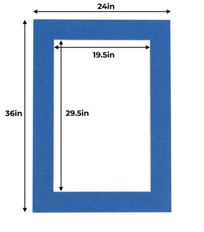 Pack of 10 Royal Blue Precut Acid-Free Matboards