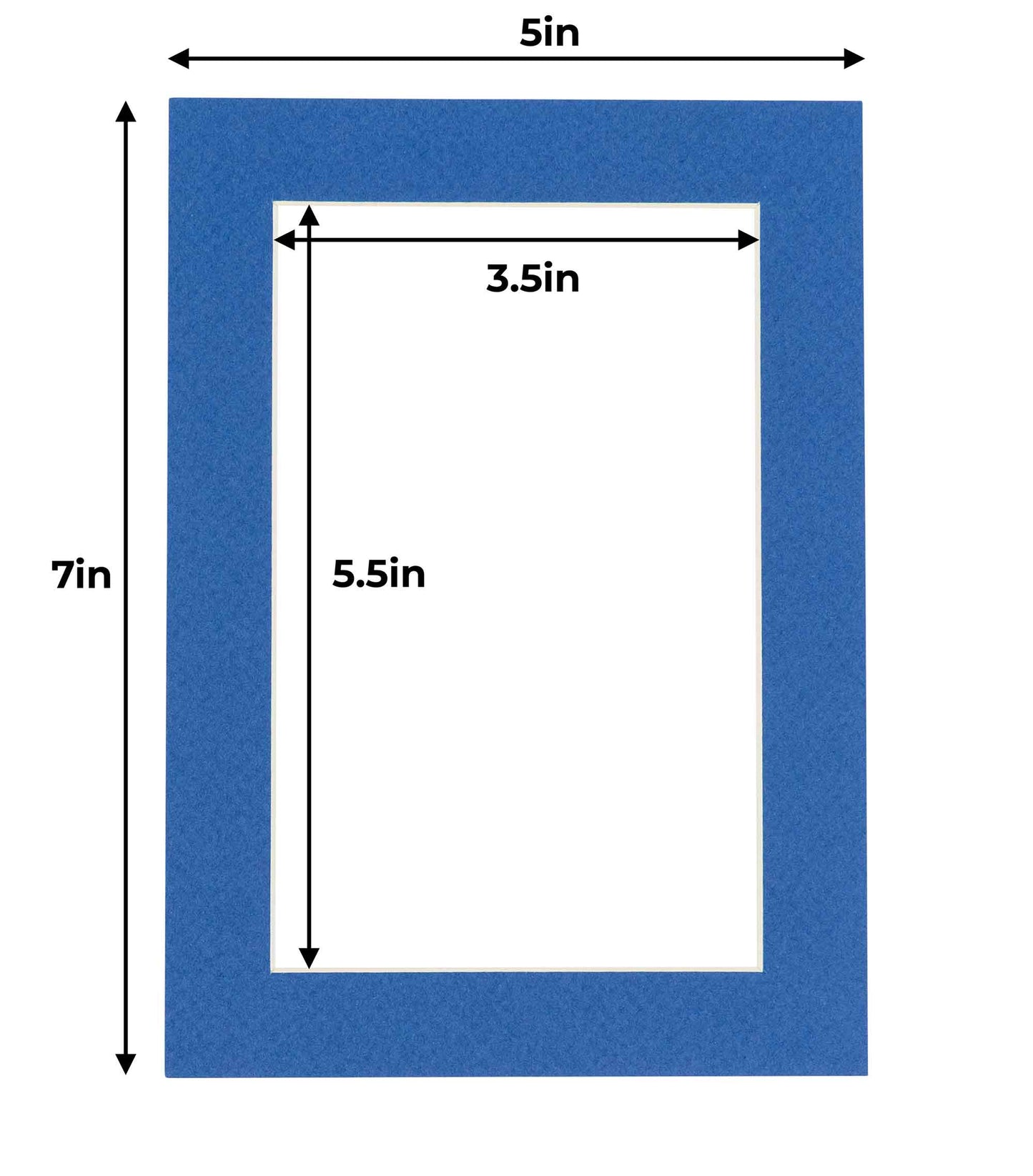 Pack of 10 Royal Blue Precut Acid-Free Matboard Set with Clear Bags & Backings
