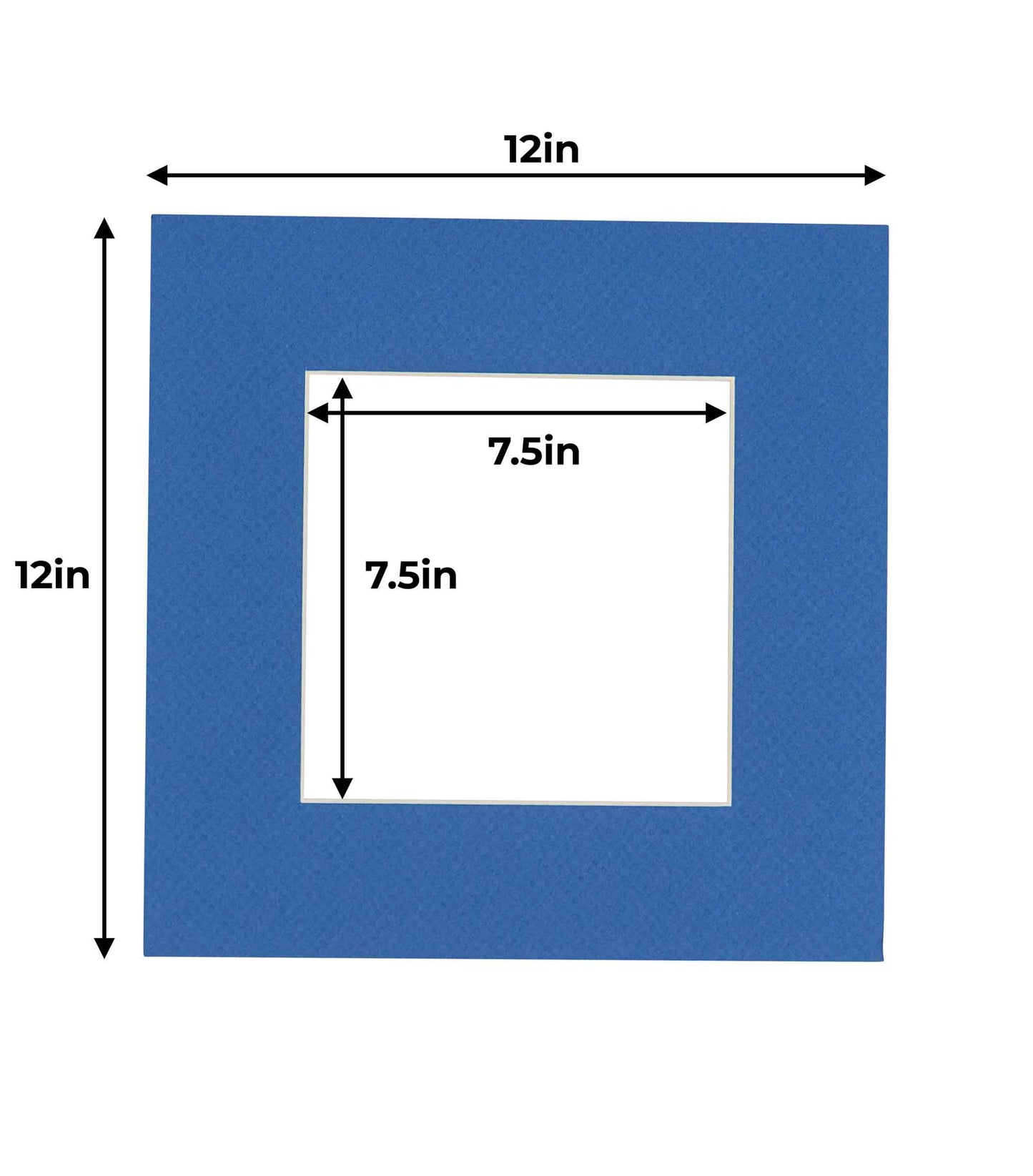 Pack of 10 Royal Blue Precut Acid-Free Matboard Set with Clear Bags & Backings