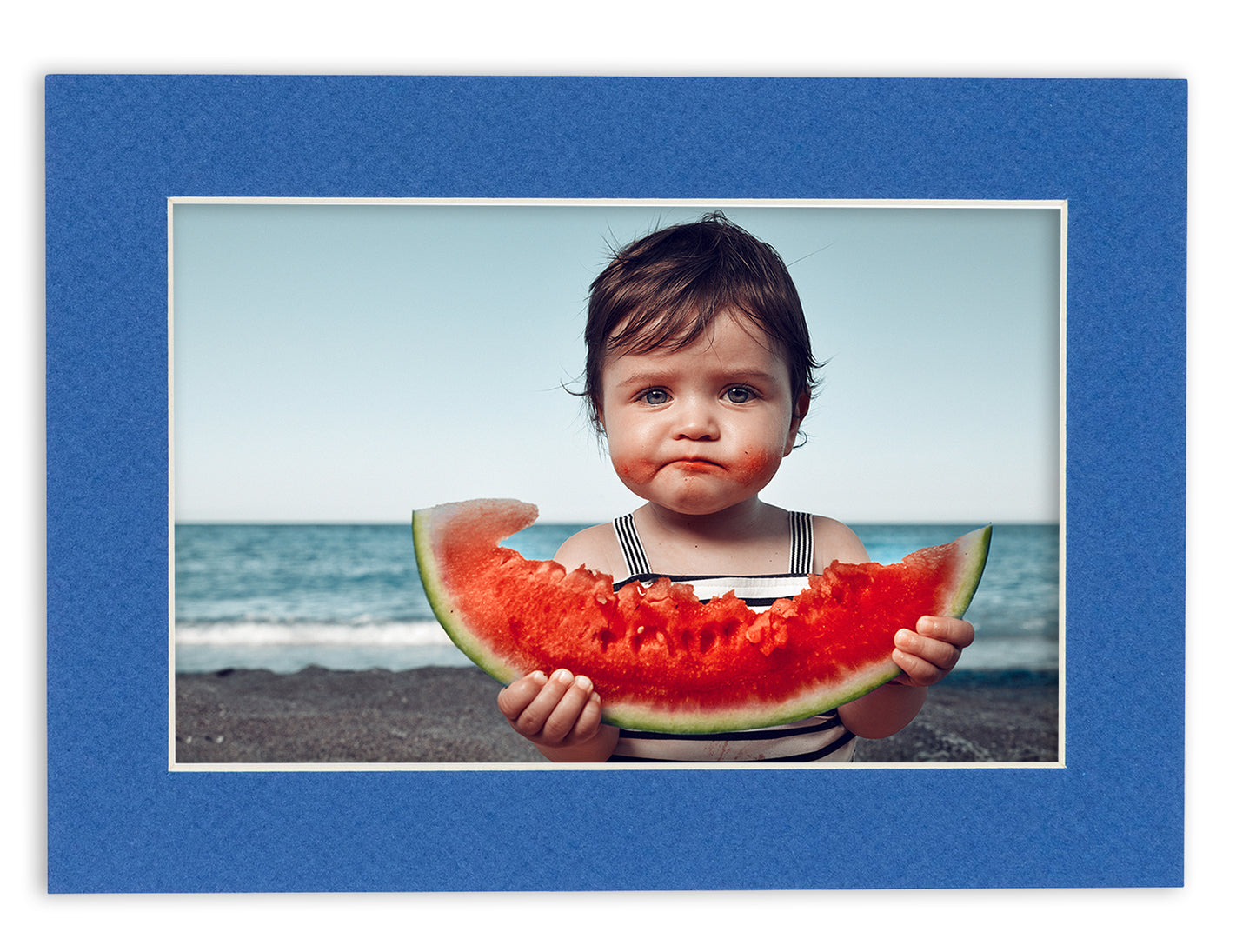 Pack of 10 Royal Blue Precut Acid-Free Matboard Set with Clear Bags & Backings