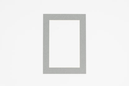 Mid Grey Precut Acid-Free Matboard Set with Clear Bag & Backing