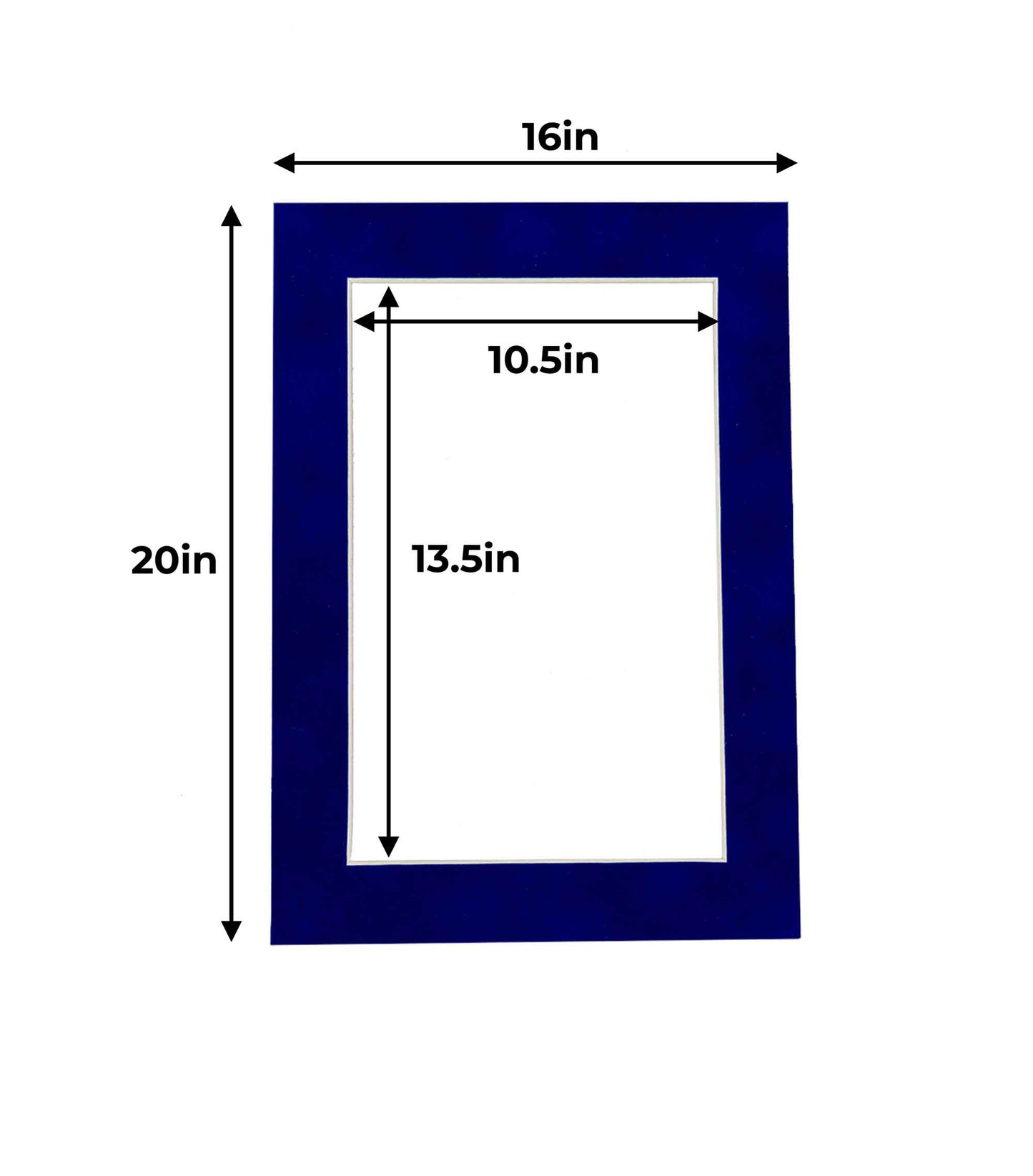 Royal Blue Suede Precut Acid-Free Matboard Set with Clear Bag & Backing
