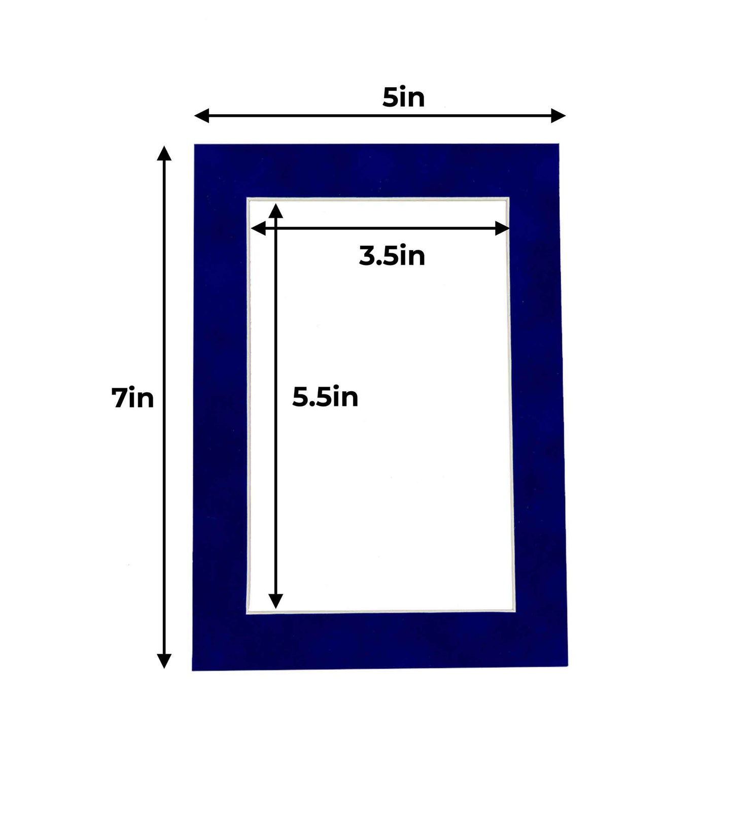 Royal Blue Suede Precut Acid-Free Matboard Set with Clear Bag & Backing