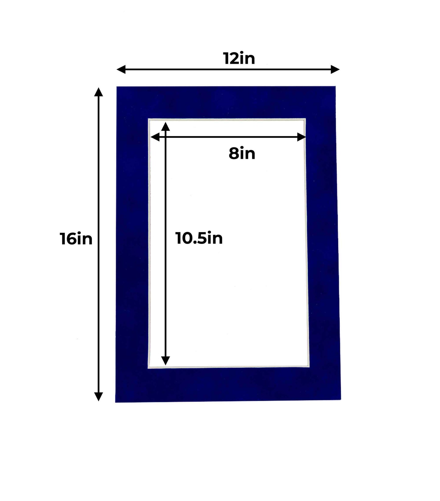 Royal Blue Suede Precut Acid-Free Matboard Set with Clear Bag & Backing