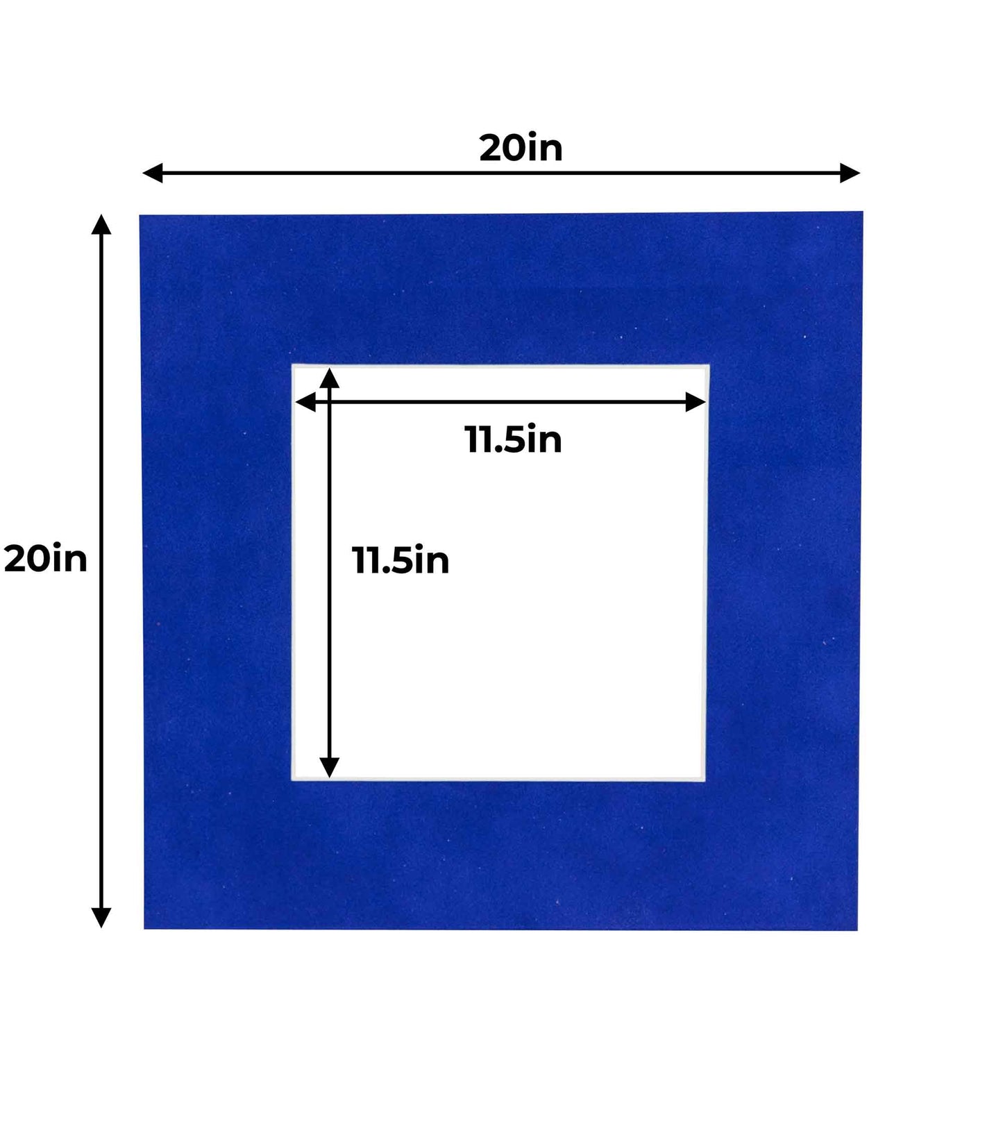 Royal Blue Suede Precut Acid-Free Matboard Set with Clear Bag & Backing